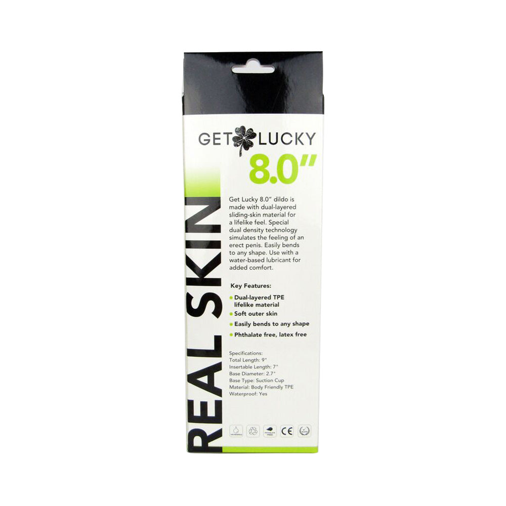 Real Skin 8" Dual Layer Dildo - Light Brown