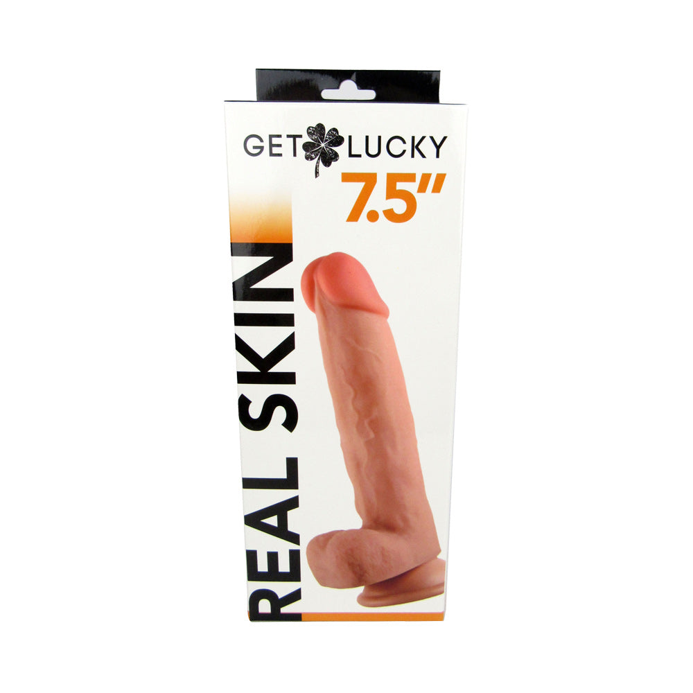 Real Skin 7.5" Dual Layer Dildo - Beige