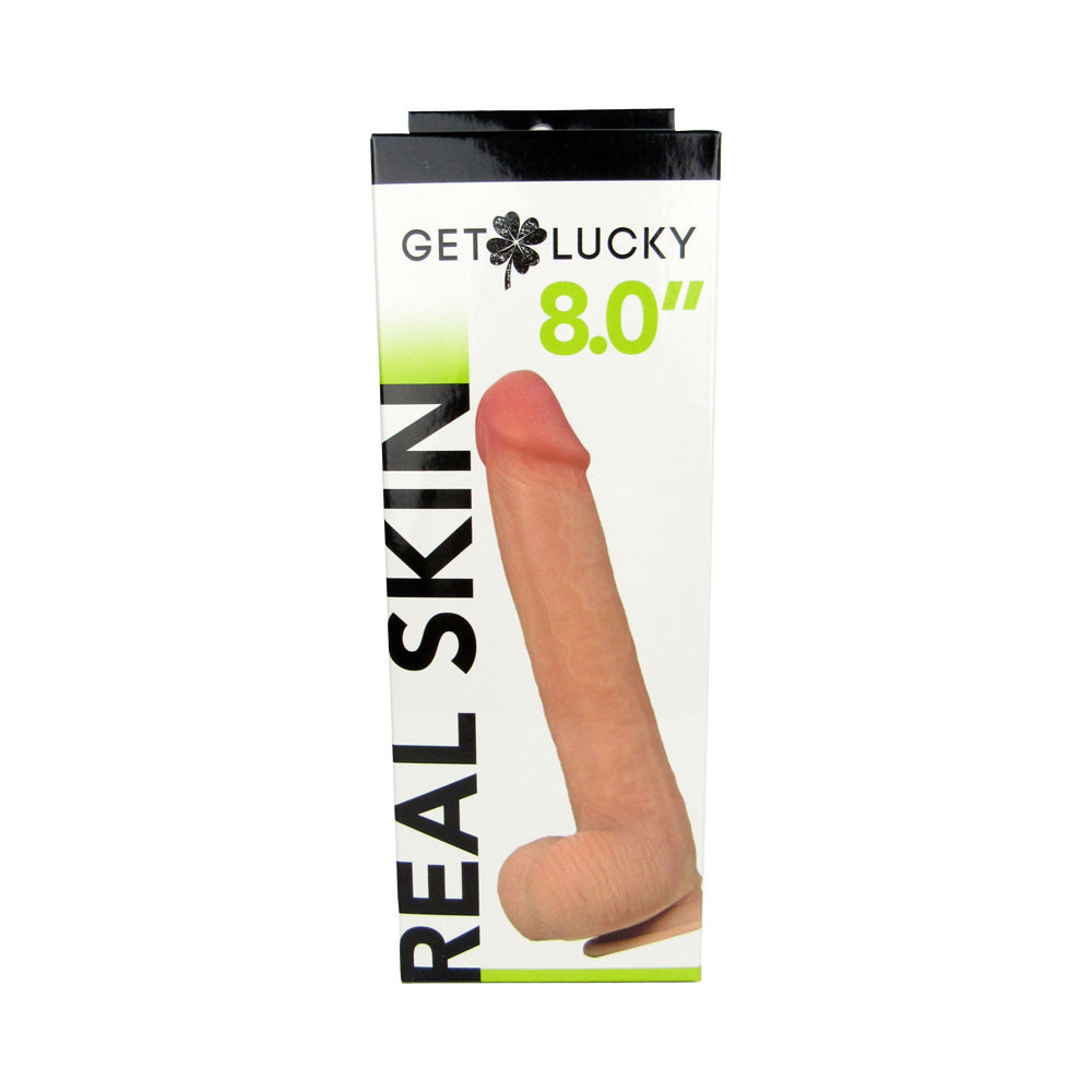 Real Skin 8" Dual Layer Dildo - Beige
