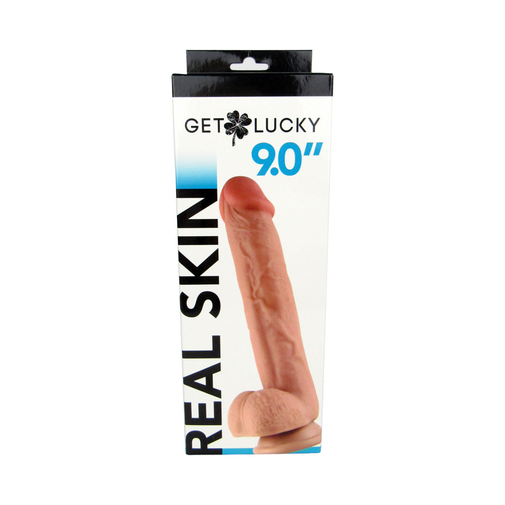 Real Skin 9" Dual Layer Dildo - Beige