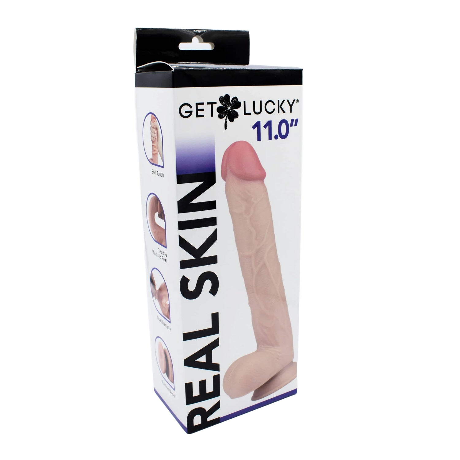 Real Skin 11” Dual Layer Dildo - Beige