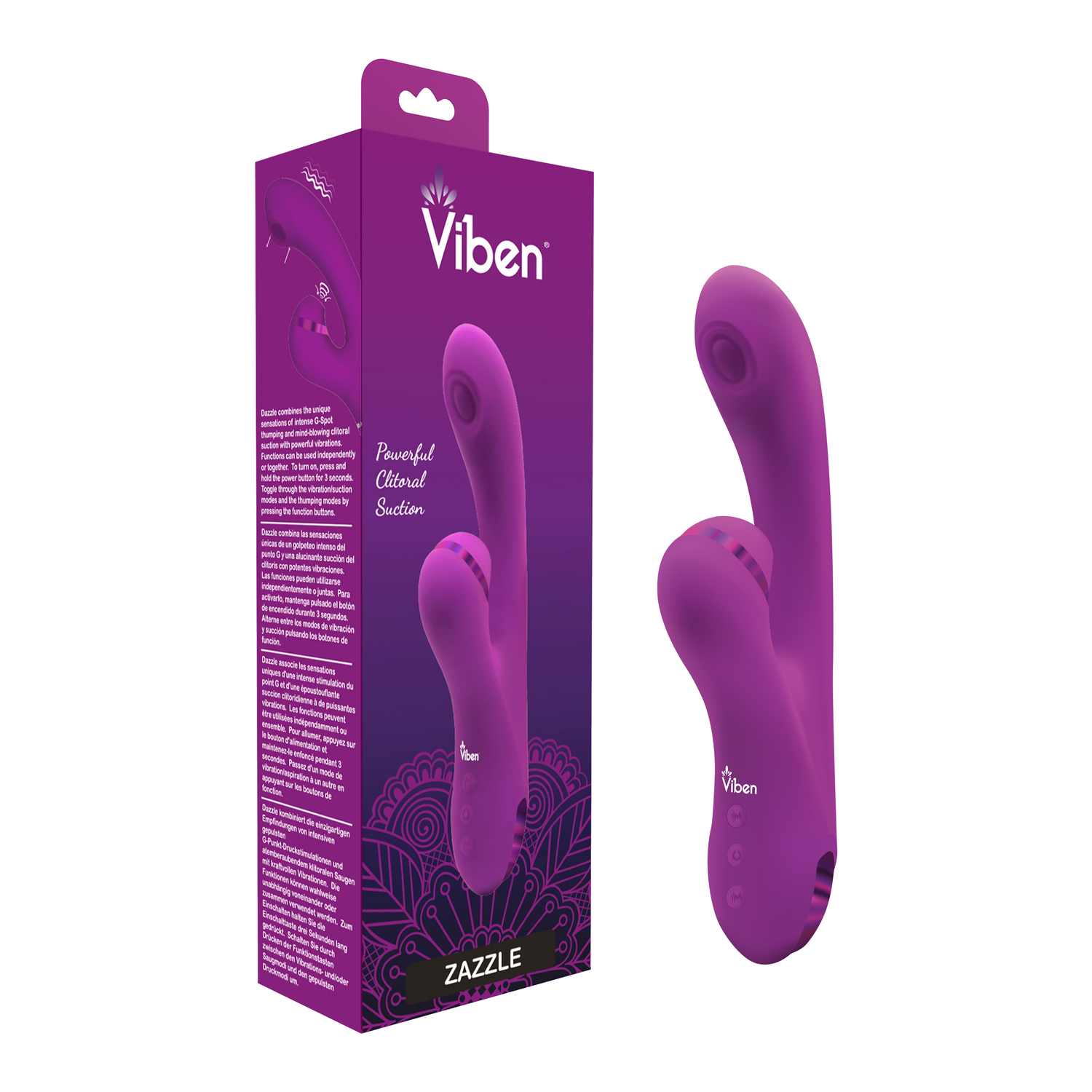 Zazzle Clitoral Suction/Thumping Rabbit - Berry - Tester