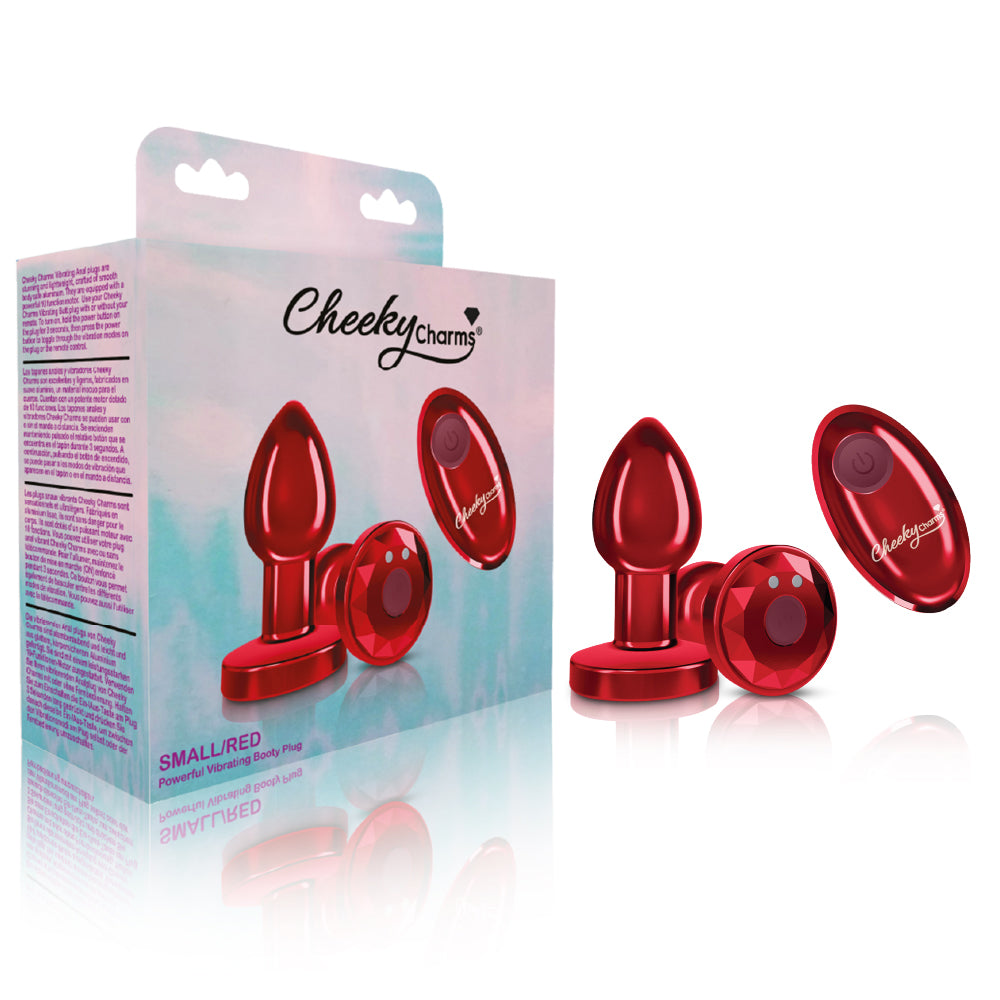Vibrating Red Metal Remote Plug - Small - Tester