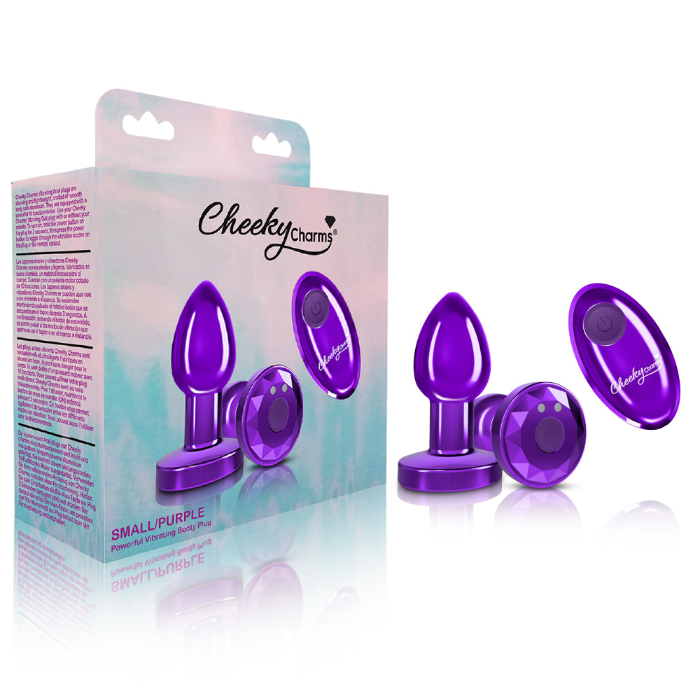 Vibrating Purple Metal Remote Plug - Small - Tester