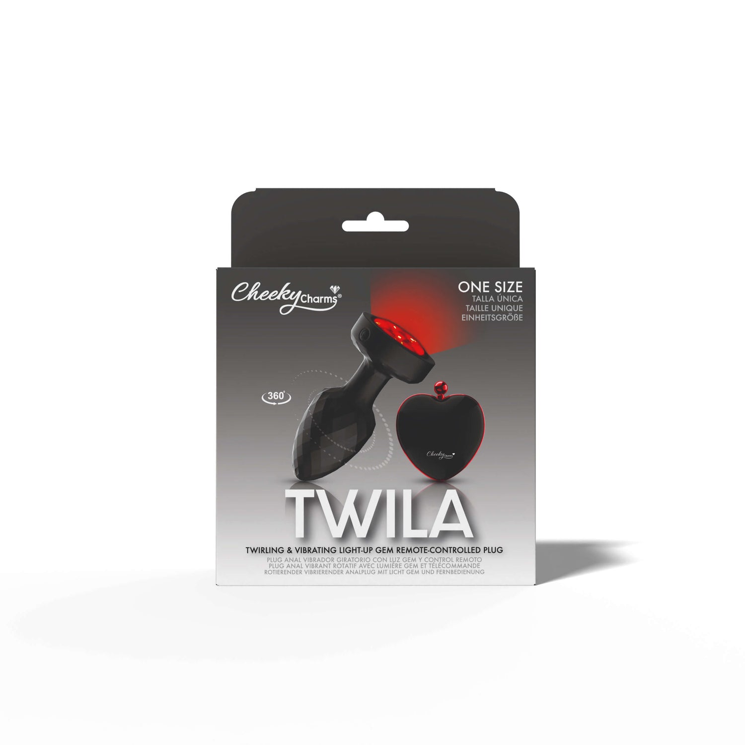 Twila Twirling Smoke Gem Light Up Vibrating Black Plug With Heart Remote - Tester