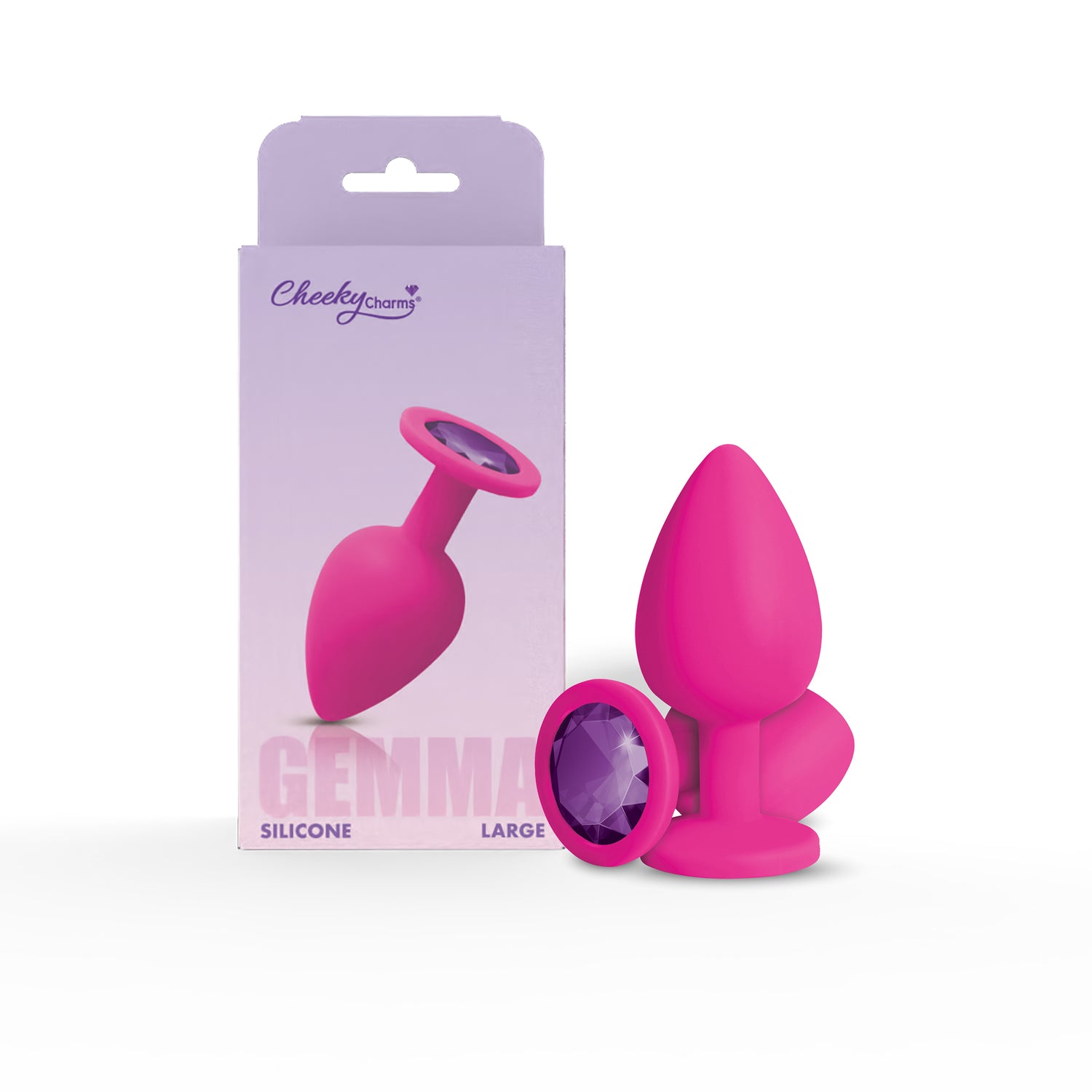 Gemma Purple Gem Pink Silicone Plug - Large - Tester