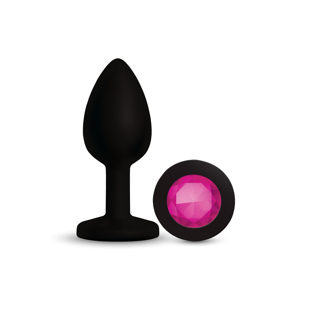 Gemma Pink Gem Black Silicone Plug - Large - Tester