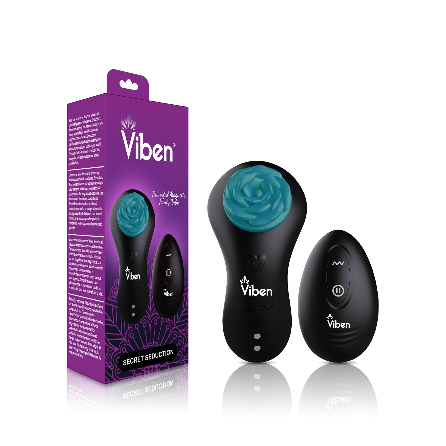 Secret Seduction Remote Panty Vibe - Black/Ocean - Tester